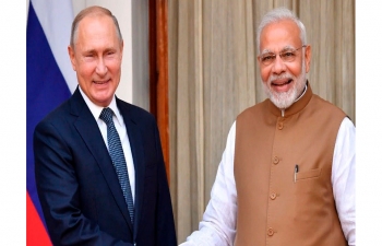 Prime Minister of India Narendra Modi and President of Russia Vladimir Putin had a telephone conversation on January, 7.