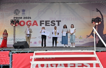 The 10th International Day of Yoga -  Ussuriysk, Primorsky Krai